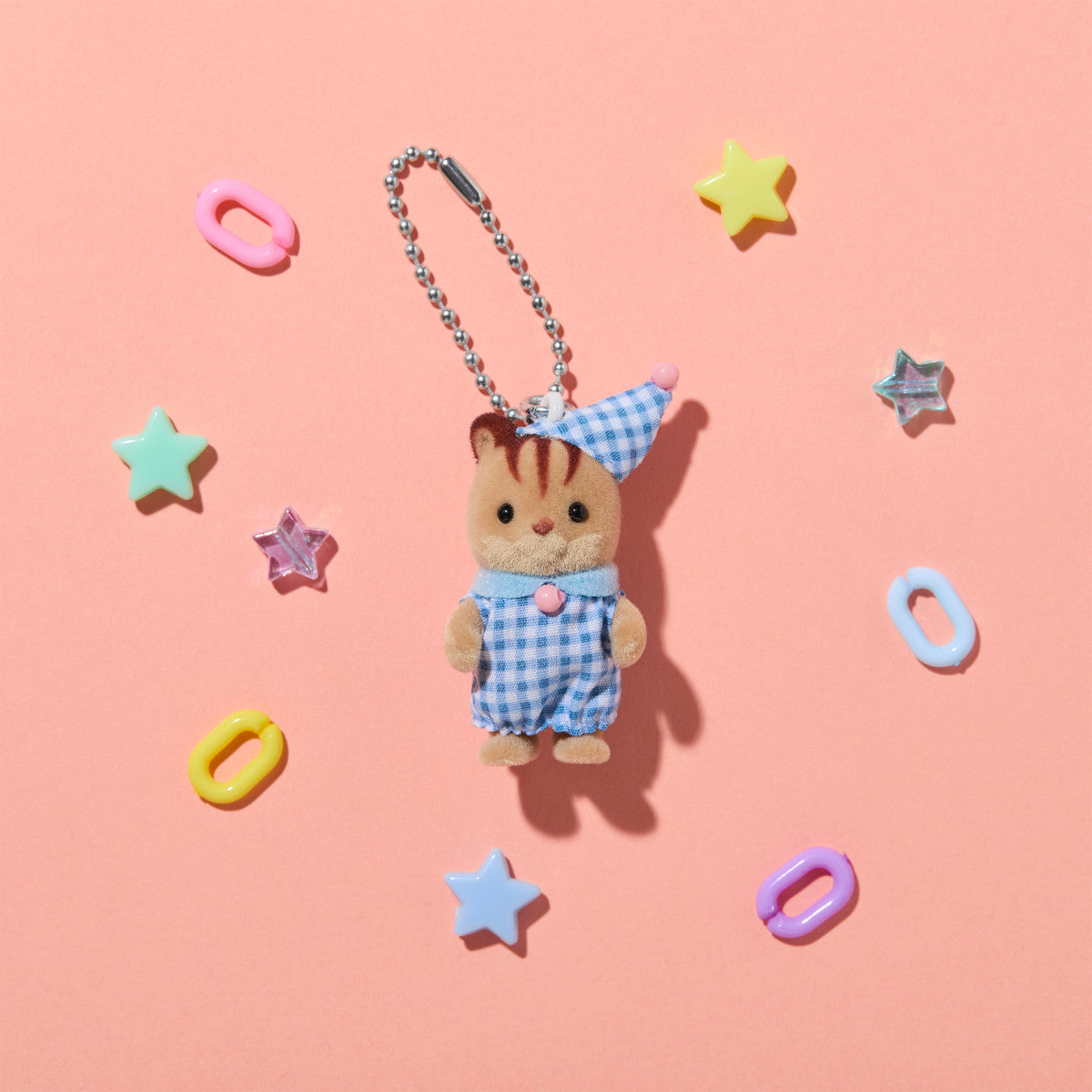 Calico Critters Bedtime Walnut Squirrel Baby Key Chain
