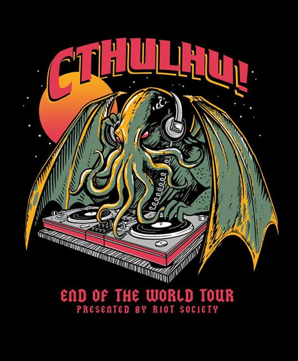 Riot Society Cthulhu End of the World Tour T-Shirt