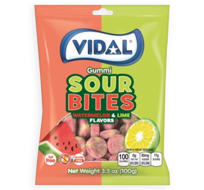 Vidal Gummi Sour Bites Watermelon & Lime 13.5oz