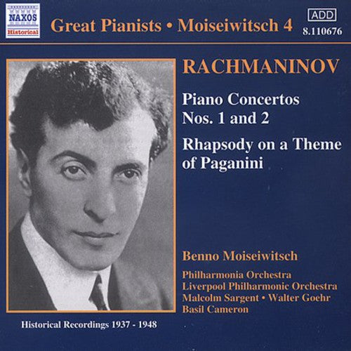 Rachmaninoff/ Moiseiwitsch/ Sargent/ Cameron - Con Pno 1/2/Rhap on a Theme of Paganini