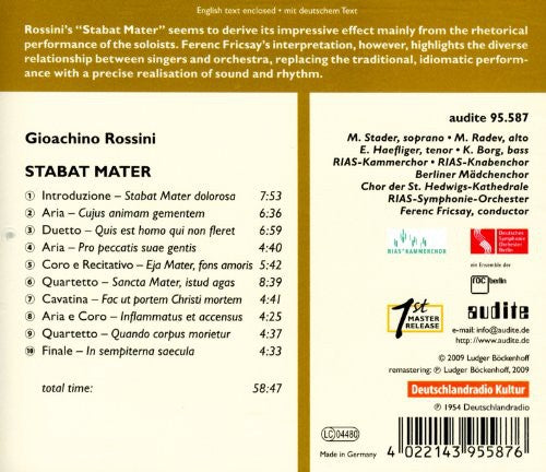 Rossini/ Deutsches Symphonie Orch/ Fricsay - Edition Ferenc Fricsay 11