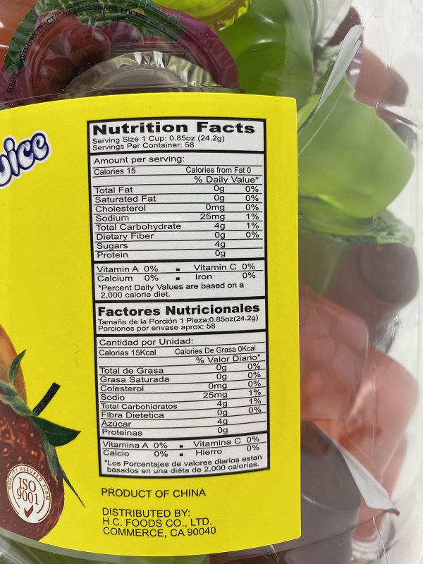 Juizee Juice Jelly Fruit Drops 54 oz. Jar TIK TOK Jellies