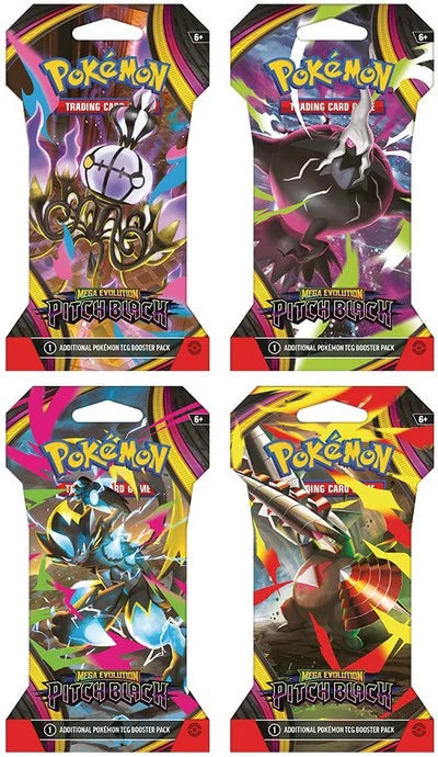 Pokemon Mega Evolution: Pitch Black Sleeved Booster Pack (style may vary)