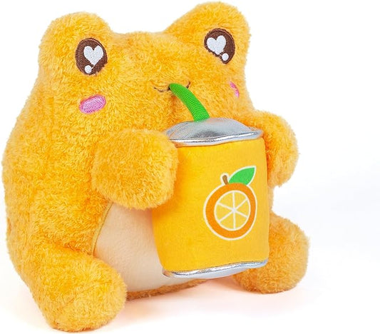 Cuddle Barn Orange Soda Sippin' Wawa The Froggie Soft Orange Scented Stuffed Animal