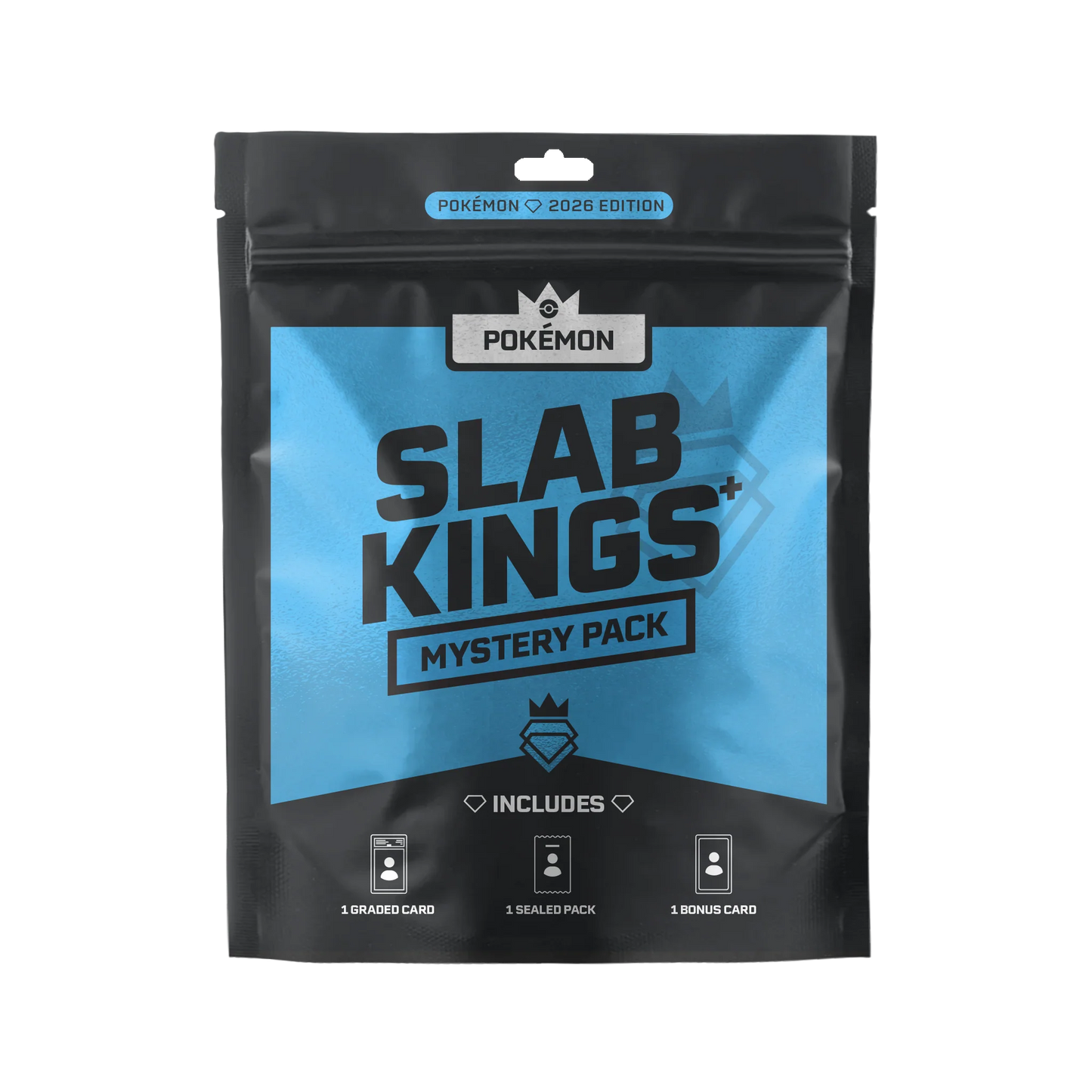 Slab Kings Plus - Pokemon Mystery Pack Graded Slab + Sealed Pokemon Pack + Holo Bonus Card