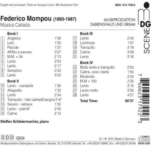 Mompou/ Schleiermacher - Musica Callada