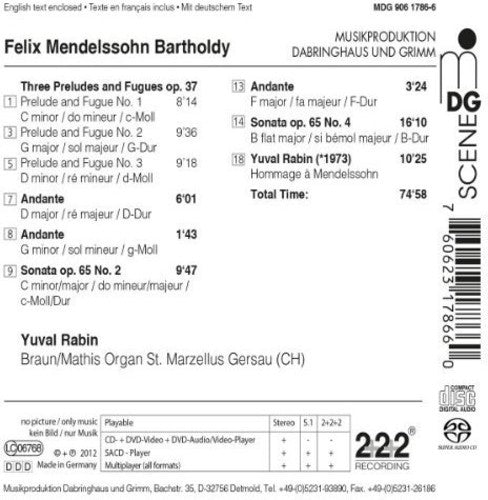 Mendelssohn/ Rabin - Organ Works: Three Preludes & Fugues Op 37