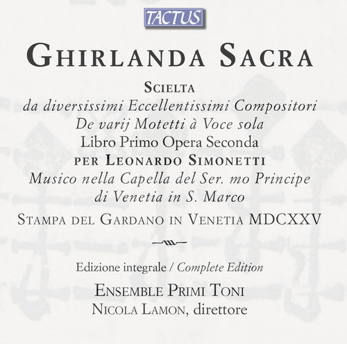 Monteverdi/ Ensemble Primi Toni - Ghirlanda Sacra