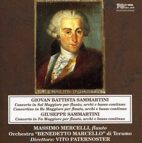 Sammartini/ Mercelli/ Paternoster - Concerti NN 790-791 Per Flauto E Archi
