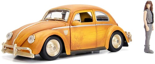 Transformers: Bumblebee - Hollywood Rides - 1:24 Volkswagen Beetle Die-Cast Car & Charlie Figure