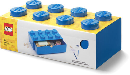 LEGO Stackable Storage: Desk Drawer with 8 Knobs, Blue