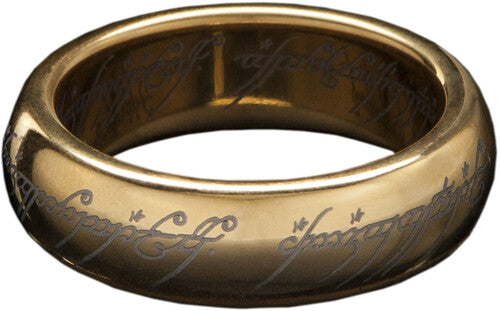WETA Workshop - The Lord of The Rings Trilogy - LOTR™ The One Ring™ (Gold Plated Tungsten with Elvish Runes), Size 12