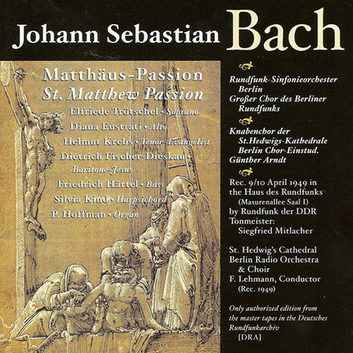 Bach/ Fischer-Dieskau/ Lehmann/ Rso Berlin - St Matthew's Passion