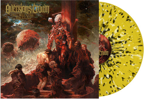 Aversions Crown - Hell Will Come for Us All (Yellow w/ Black & White Splatter)