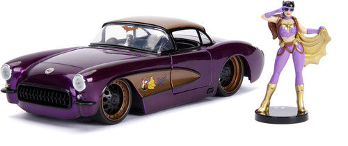 DC Comics Bombshells - 1:24 1957 Chevy Corvette Die-Cast Car & Batgirl Figure