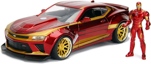 Marvel Avengers - 1:24 2016 Chevy Camaro Die-Cast Car & Iron Man Figure