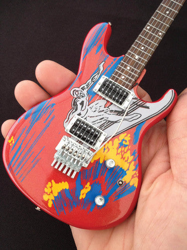 Joe Satriani Signature Silver Surfer 10 Inch Miniature Guitar Replica