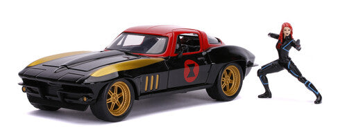 Marvel Avengers - 1:24 1966 Chevy Corvette Stingray Die-Cast Car & Black Widow Figure