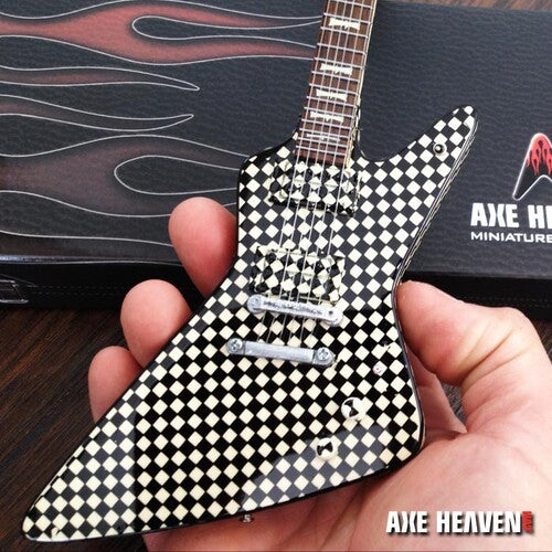 Rick Nielsen Checkered EXP 10 Inch Miniature Guitar Replica Collectible