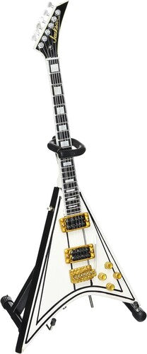 Signature White Flying V 10 Inch Miniature Guitar Replica Collectible
