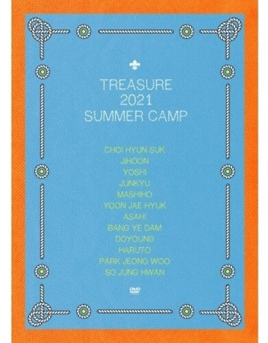 Treasure 2021 Summer Camp (NTSC/Region 0) (incl. 152pg Photobook, 132pg Making Of Book, Mouse Pad, Photo Bookmark Set, Accordion Postcard Set, 12x Large Photocards, 12x Mini Photocards + 12x Polaroid Set)