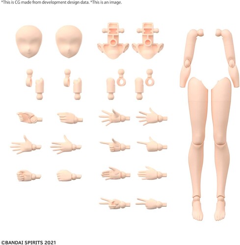Bandai Hobby - 30 Minute Sisters - Option Body Parts: Arm & Leg Parts, Color A Model Kit