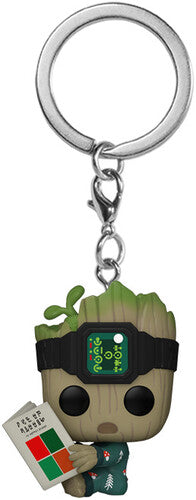 Funko POP! Keychain: I Am Groot - Groot Shorts PJs with Book (Marvel)