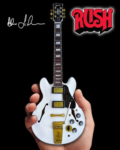 Alex Lifeson Gibson ES-355 Alpine White 10 Inch Miniature Guitar Replica