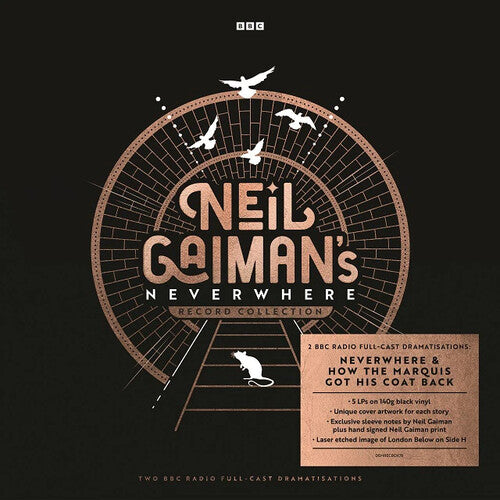 Neil Gaiman - Neil Gaiman's Neverwhere Record Collection - Limited Deluxe Boxset with Signed Neil Gaiman Print & 5LP's pressed on 140-Gram Black Vinyl