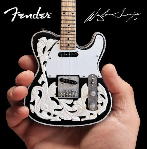 Waylon Jennings Tribute Fender Telecaster Signature Black 10 Inch Miniature Guitar