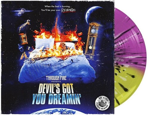 Through Fire - Devil's Got You Dreamin - Yellow & Neon Violet split with Black & White Colored Vinyl