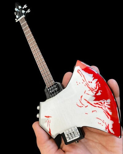 Signature Blood Axe 10 Inch Miniature Bass Guitar Replica Collectible