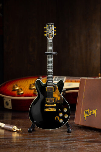 BB King Gibson Black ES-345 80th Birthday Lucille 10 Inch Miniature Guitar