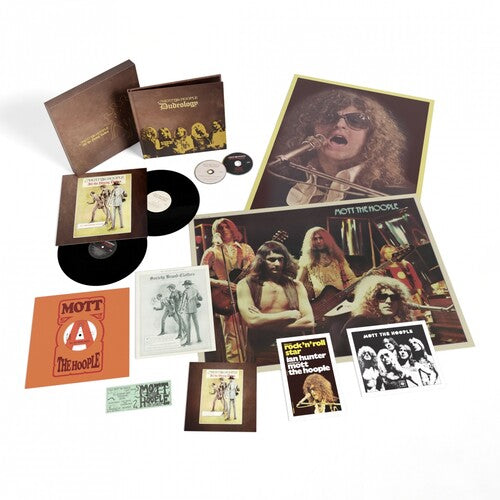 Mott the Hoople - All The Young Dudes: 50th Anniversary Edition - 140gm Black Vinyl, 72pp Hardback Book in Slipcase with 2CD, 12-inch vinyl, & Posters