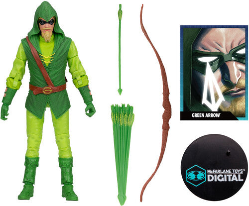 DC Direct - Green Arrow - 7" Green Arrow (Longbow Hunter) Figure with McFarlane Toys Digital Collectible