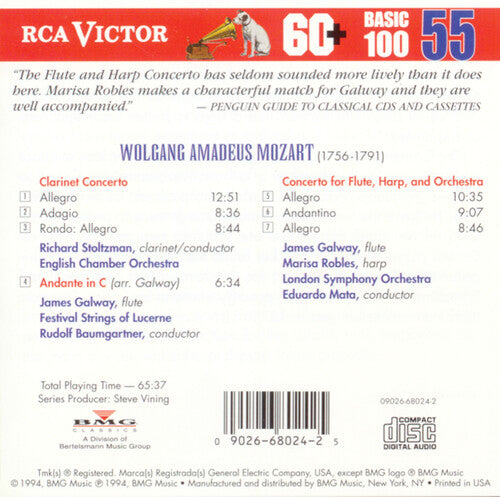 Mozart/ Stoltzman/ Galway/ Robles - Clarinet Concerto / Flute & Harp Concerto