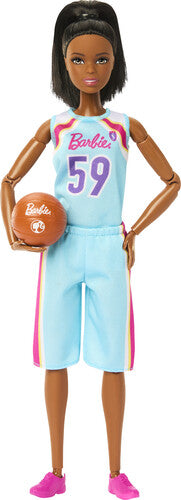 Barbie Careers Made to Move Basketball Player Doll & Accessories, Brunette