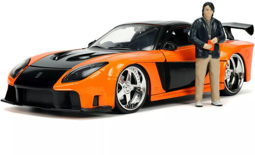 Fast & Furious 3 - Hollywood Rides - 1:24 Mazda Rx7 Die-Cast Car & Han Figure