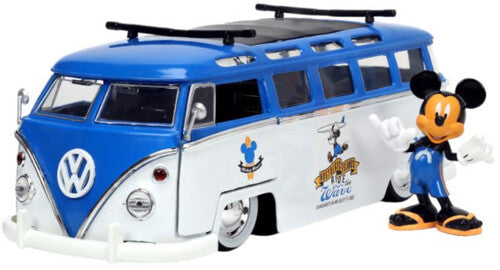 Disney - Hollywood Rides - 1:24 VW Die-Cast Surf Bus & Mickey Mouse Figure