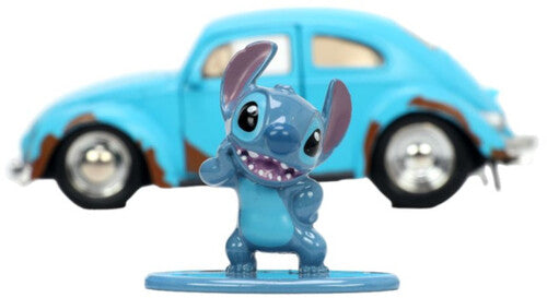 Disney Stitch - Hollywood Rides - 1:32 1959 Volkswagen Beetle Die-Cast Car & Stitch Figure