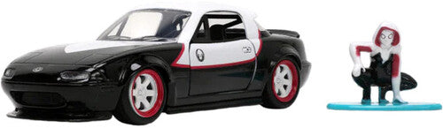 Marvel Spider-Man - Hollywood Rides - 1:32 1990 Miata Hardtop Die-Cast Car & Ghost Spider Figure
