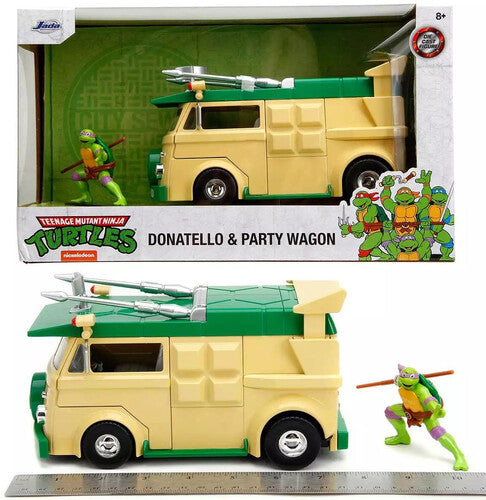 Teenage Mutant Ninja Turtles - Hollywood Rides - 1:24 Die-Cast Party Wagon & Donatello Figure (TMNT)