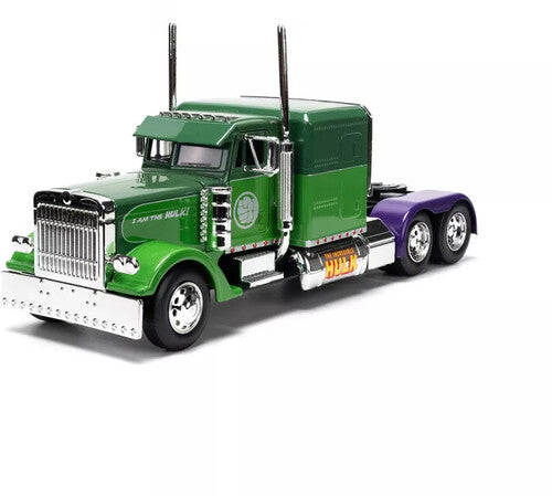 Marvel Avengers - Hollywood Rides - 1:24 '92 Peterbuilt 379 Die-Cast Big Rig with Hulk Deco