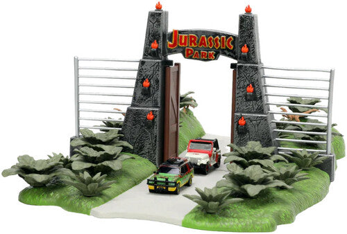 Jurassic Park - Nanoscene Hollywood Rides - Gate and 2 Nano Vehicles