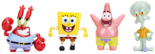 SpongeBob SquarePants - MetalFigs - 2.5" Diecast Figure 4-Pack (Spongebob, Patrick, Squidward, Mr. Krabs)