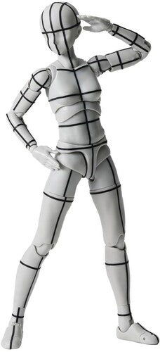 Tamashii Nations - BODY-KUN/BODY-CHAN - S.H.Figuarts - BODY CHAN -Sports- Edition-WIRE FRAME- (Gray Color Ver.)