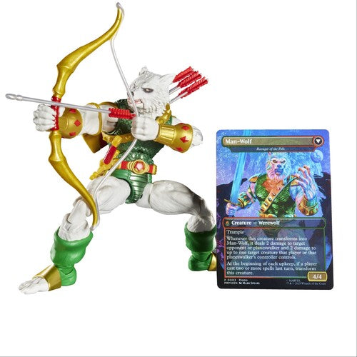 Spider-Man - Marvel Legends x Magic: The Gathering - Man-Wolf Action Figure plus Exclusive Foil Trading Card
