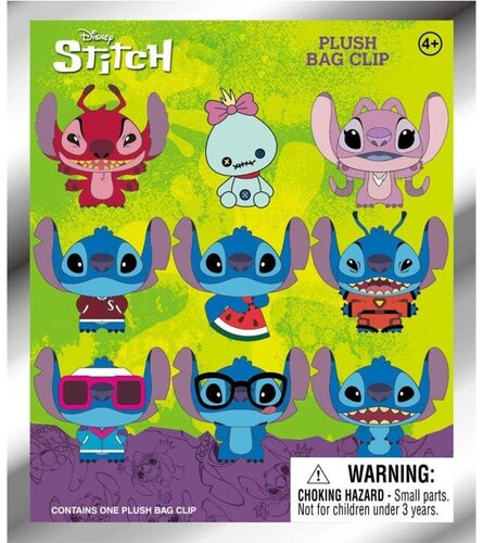Monogram - Stitch Plush Bag Clip