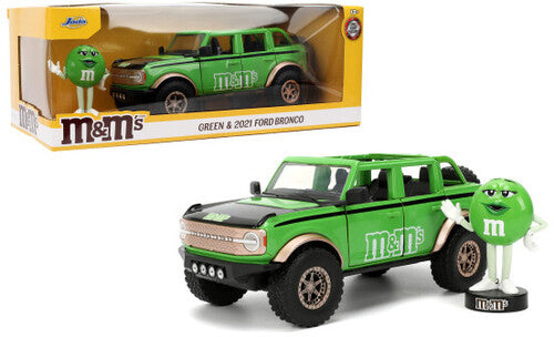 M&M'S - Hollywood Rides - 1:24 2021 Ford Bronco Die-Cast Car & Green Figure