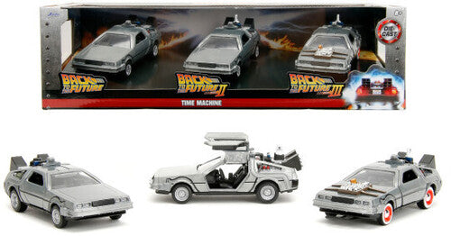 Back to the Future - Hollywood Rides - 1:32 Time Machine Die-Cast 3 Pack